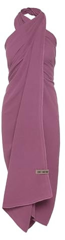 Knit Factory - Liv XL Schal/Pareo - Multifunktionales Musselintuch als Strandtuch und XXL Schal - Sommer Handtuchkleid für Damen - 100% Bio-Baumwolle - Violett