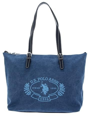 U.S. POLO ASSN. Springfield Canvas Shopping Bag M Navy