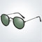 WQZYY&ASDCD Sonnenbrille Herren Damen Polarisierte Sonnenbrillen Männer Shades Sonnenbrillen Frauen Runde Männliche Brillen Metallrahmen Brillen Weiblich-Grün