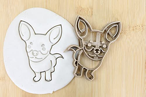 Hund chihuahua ganz cookie cutter Fondant Keksstempel/Ausstechform keksausstecher PLA ca.8cm