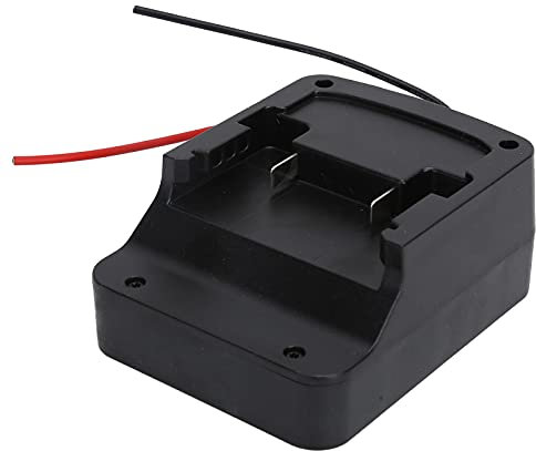 Adaptateur de Batterie, Adaptateur de Roue d'alimentation 18 V Connecteur d'alimentation de Quai Adaptateur de Batterie à Montage sur Source Noir avec Fils pour Batterie au
