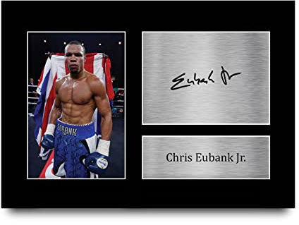 HWC Trading A4 Chris Eubank Jr Boxing Geschenke Gedrucktes Signiertes Autogramm Foto für Fans von Boxsport Memorabilien