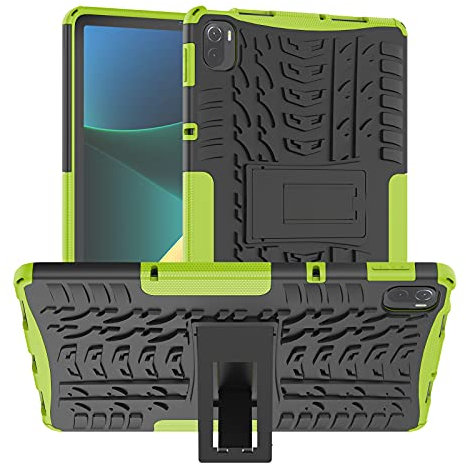 Kemocy Cover per Xiaomi Pad 5/Xiaomi Pad 5 PRO,Cover in PC & TPU con Supporto Custodia per Xiaomi Mi Pad 5/Mi Pad 5 PRO 11 Pollici 2021 Tablet,Verde