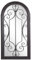 Espejo de Pared de Metal Negro 50 x 98 cm Efecto Envejecido Forma de Ventana Vintage Campel