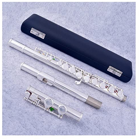 16 Close C Key Flute Cupronickel Versilberte Flöte Für Linkshänder Mit E-Tasten Querflöte Anfänger