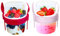 VL 2PCs Yogurt Pots Reusable 500ml Yoghurt Container with Spoon & Fork BPA free Breakfast Pots to GO Muesli Cereal On the Go Dishwasher Safe Lunch Box Oatmeal Jars, Set of 2 (Red, Pink)