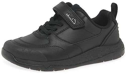 Clarks Steggy Stride Boys School Shoes 13 Black