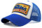 Unisex Baseball Cap Mode Sommer Kappe Mesh Hüte Outdoor Trucker Cap Distressed Snapback Retro Mütze (A-Blau)