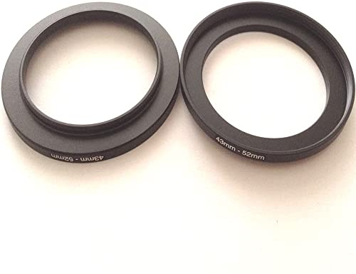 Step-Up-Ringe aus Metall, 43–52 mm, D-SLR Videokamera-Objektivgröße 43 mm bis 52 mm, Filterblende, Anschlussadapter, Kreisschrauben 43–52, Bild-Ansicht, fester Anschluss, Digital- und Fotografieteile,