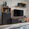 Paris Prix Ensemble Meuble TV Maze I 200cm Noir & Naturel