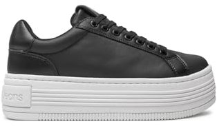Calvin Klein Damen Plateau Sneaker Bold aus Leder, Schwarz (Black/Bright White), 40