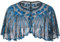 BAOKELAN Frauen 1920er Schal Pailletten Perlen Abend Cape Retro Wraps Schal Cover Up für Hochzeit Party Brautkleid Blau