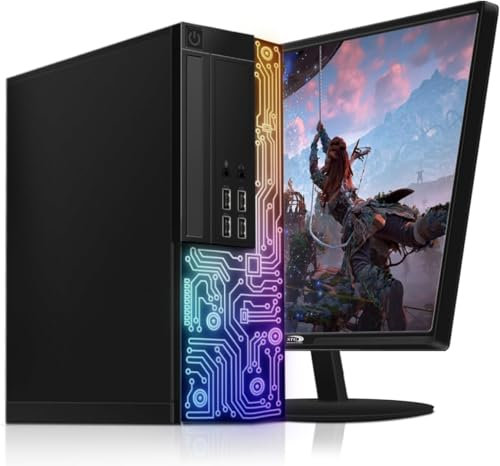 Dell Gaming PC Bundle, 24 Monitor, Quad Core I7 3.4G up to 3.9GHz, RX 550 4G, 16GB RAM, 512G SSD, 600M WiFi, Refurbished Gaming Desktop Computer, Windows 10 (Renewed)