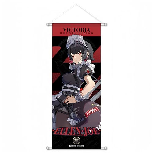 1 x Zenless Zone Zero Scroll-Poster, Wandbehang, geschmiedetes Tuch, Gemälde, Dekoration, Zimmer, Schlafzimmer für Fans (Stil 8)