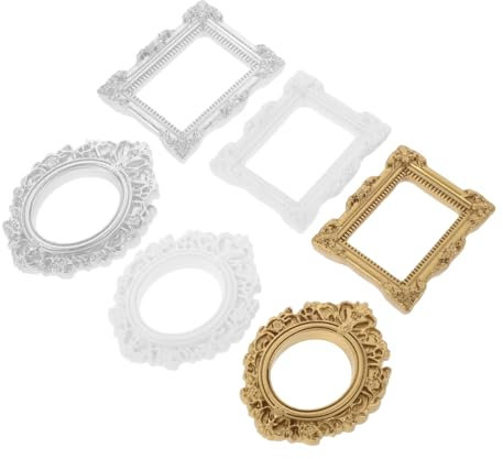 WATIIFUFU 6st Bilderrahmen Foto-requisiten Erinnerungsrahmen Kleiner Fotohalter Selber Machen Mini-fotorahmen Selber Machen Tischständer Fotorahmen Zum Basteln Fotoständer Mini-häuser Harz