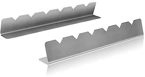 2 Stück Sägezahnförmige Grillspießhalterung Edelstahl Schaschlikhalter für Holz Metall Spieße