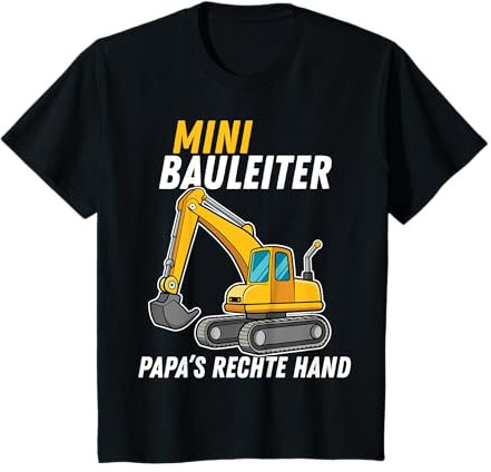 Bagger Kinder Bauarbeiter Kostüm Deko Hauherr Bauleiter T-Shirt