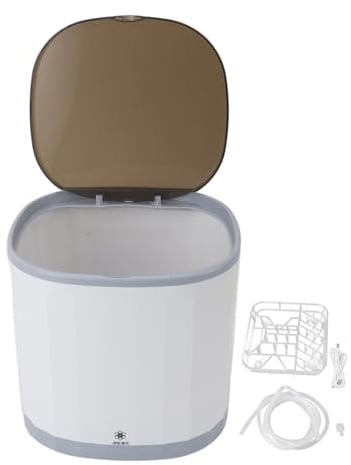 Fully Automatic Mini Dishwasher, 4L Portable 360° Omni Directional Cup Cleaner Machine, Rechargeable Tea Cup Washing Machine for Home Office Outdoor
