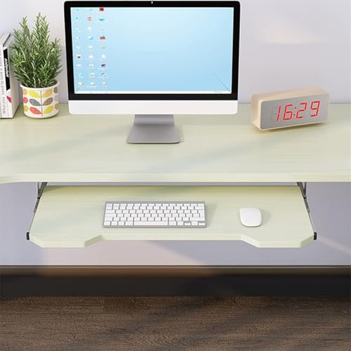 Tischplatte aus Holz für Computertastatur mit Schreibtischständer, 70 cm, Ahorn Finish