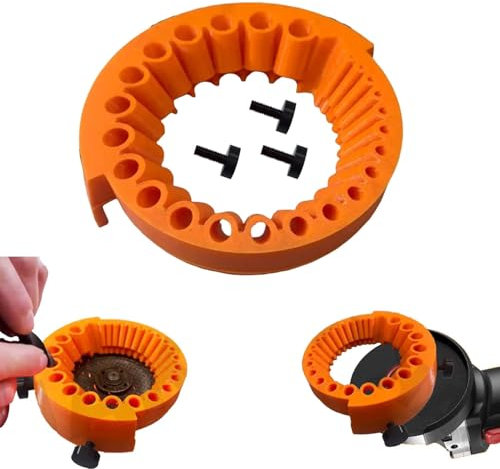Suit for 2-13mm Bits Drill Bit Sharpener, Power Drill Bit Grinding Attachment, Angle Drill Attachment with 3 Screws, Angle Grinder Drill Bits Sharpener