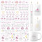 BOOMTOP 4x Kerzen Tattoos Folie Taufe Kerzentattoo Kerzenfolie Rub On Sticker Zur Taufe Kerzen Aufkleber Fisch Taufkerze Kommunion Sprüche Sticker Rosa Kerzensticker für Stabkerze Kerzen Tasse