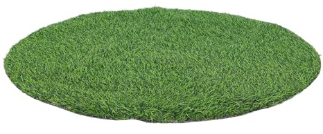 Alasum Runder Kunstrasen Dekor Teppich 65cm Wetterfester Rutschfester Kunstrasen für Außenbereich und Tischdekoration