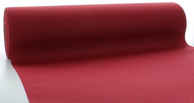 Sovie Horeca Linclass Airlaid Tischläufer Bordeaux - 40cm x 24m - Einfarbiger Einmal-Tischläufer - Perforierung alle 120cm - Ideal für Dekorationen