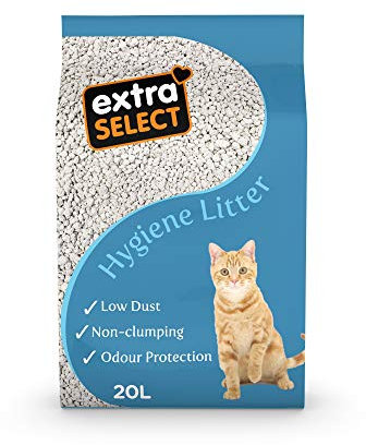 Extra Select Premium Hygiene Cat Litter - Calcium Silicate Non-Clumping Odour Control - 20L