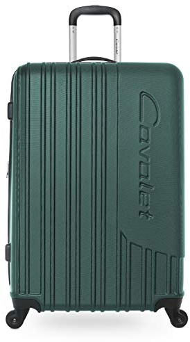 Cavalet Malibu - Großer Hatschalenkoffer 73 cm, robuster Reisekoffer mit Extension 123 Liter, ABS, TSA Schloss, Darkgreen
