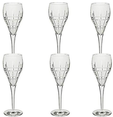 CRISTALICA 6 Stück Rotweinglas Weinglas 250 ml Transparent Bleikristall Weinkelch Bordeaux