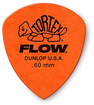 DUNLOP TORTEX FLOW PICKS – Standard .60 mm – Orange (Set of 12 pieces)