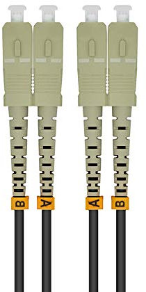 Jeirdus CDL Micro Câble de raccordement fibre optique duplex blindé SC vers SC 10G OM3 Multimode 50/125 100 m