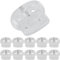 Kordel Stopper, 2-Loch, 10 Stück, Transparent, für bis Ø 4 mm Kordeln, Band Klemme Jacke, Bekleidung, Rucksack, Gummikordel Stopper, Schnellverschluss Schnürsenkel, Schnur Rutsche, Tanka Kordelstopper