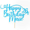 Cakeshop Personalisierte Happy Birthday Glitzer Kuchen Deko Angepasste Farbe jeder Name & jedes Alter Kuchen Dekoration für Geburtstag Party (Babyblau)
