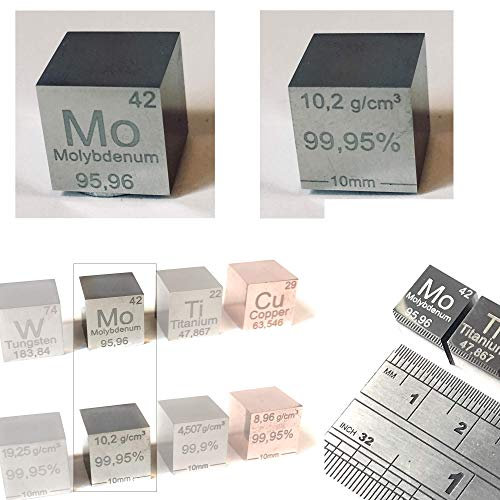 10mm polierte BarrenMetallic Elements Serie. Lasergravuren (Molybdän)