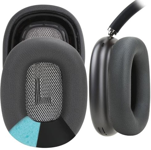 Earrock Gel Earpads Compatible with AirPods Max Ear Cups Magnetic Ear Cushions with Silica Gel, Protein Leather, Memory Foam Black Dark Grey