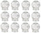Schröpfen Set aus Glas, Feuerschröpfen Schröpfgläser Vakuum Massage für Muskelentspannung und Schmerzlinderung, Hijama Hacamat Glasschröpfen, Schröpftherapie Therapie Cupping Banki (12 Stück, 10 cm)