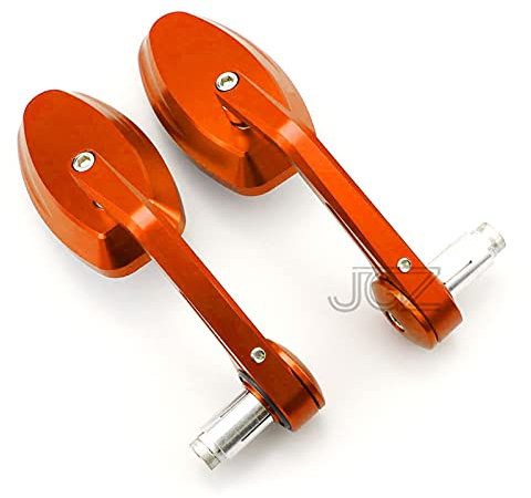 Liudan 22mm. CNC Aluminium-Oval-Lenker-Stangen-Endspiegel der Rückansicht for KTM Duke RC 390 125 790 250 200 690 (Color : Orange)