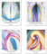 Berkin Arts Kunstdruck Ungerahmt Abstrakt Geometrische Bilder Set von 4, Poster Größe: 20x25 cm Premium Kunstpapier Wanddeko Bunt Fotoanzeige Passenden Wohnzimmer Deko Georgia O'Keeffe Painting