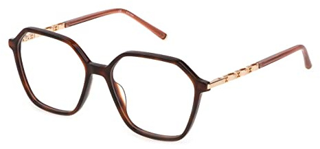 Escada VESD54 Brille, Shiny Dark Havana, 55 für Damen, Braun, hochglanz (Shiny Dark Havana), 70