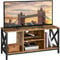 Yaheetech TV Stand for 50 Inch TV, Industrial TV Cabinet with X-Shape Structures & Open Shelves, Media Entertainment Center for Living Room & Bedroom, Rustic Brown