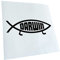 Kiwistar - Autoaufkleber - Schwarz - 24x8cm Darwin Fisch - Heckscheibe Auto Aufkleber wetterfest für Kfz LKW Mofa Truck - Sticker außen selbstklebend Tuning Zubehör für Fenster Fahrzeug Scheibe