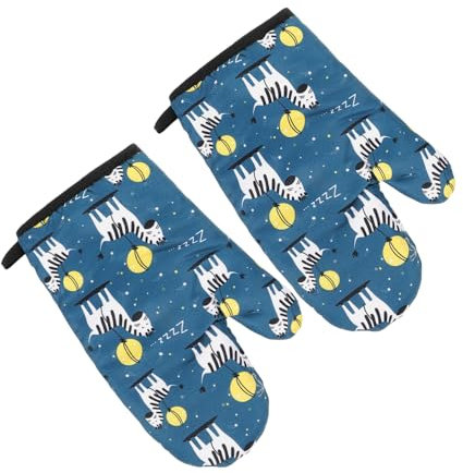BCOATH 2 Stück Handschuhe für die Küche, für Backofen, für Kinder, wärmend, für Kinder, Baumwolle, Grillhandschuh, Ofenhandschuh, Ofenhandschuhe