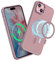 MATEPROX Coque Magnétique pour iPhone 15 Coque Housse de Protection Compatible avec MagSafe, Translucide Mat Anti-Jaune Mince Coque pour iPhone 15 6,1'' 2023-Rose
