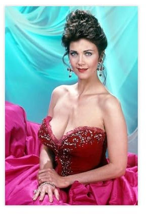 Vintage-Poster der Filmschauspielerin Lynda Carter, Leinwand-Poster, Schlafzimmer, Dekoration, Sport, Landschaft, Büro, Raumdekoration, Geschenk, ungerahmt, 30 x 45 cm