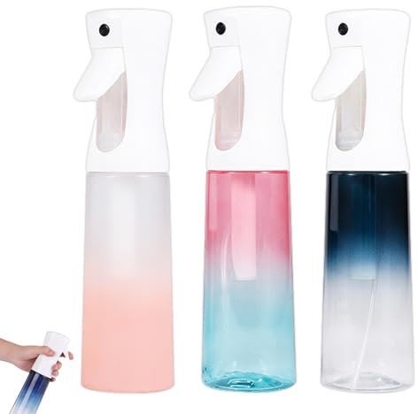 3 Pièces Spray Brumisateur Kit, 300ml Vaporisateur Cheveux à Fine Brume Continue, Pulverisateur Cheveux pour la Coiffure, le Jardinage, les Fleurs, les Pulvérisateurs pour Plantes