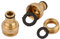 Mivos Juego de 2 racores para grifo de latón – 1/2 (21 mm) y 3/4 (26,4 mm) – Conexión rápida 2 en 1 para manguera de jardín – Fabricado