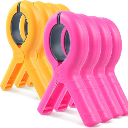 8 Stück Handtuchklammern für Strandliegen, Wäscheklammern Große Strandtuch Klammern, Winddicht Handtuch Klammern, Starke Handtücher Groß für Strandtuch, Strand, EIN Muss in leuchtenden