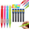MROOFUL Mini porte-mine 0,7 mm - Stylo mécanique transparent - Couleur MBS - En plastique - Fournitures de bureau quotidiennes.
