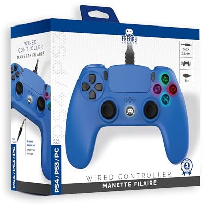 Freaks And Geeks - Wired Controller for PS4 with 3M Cable - Blue